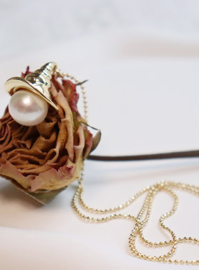 淡水珍珠圆珠链魔法帽小众可爱