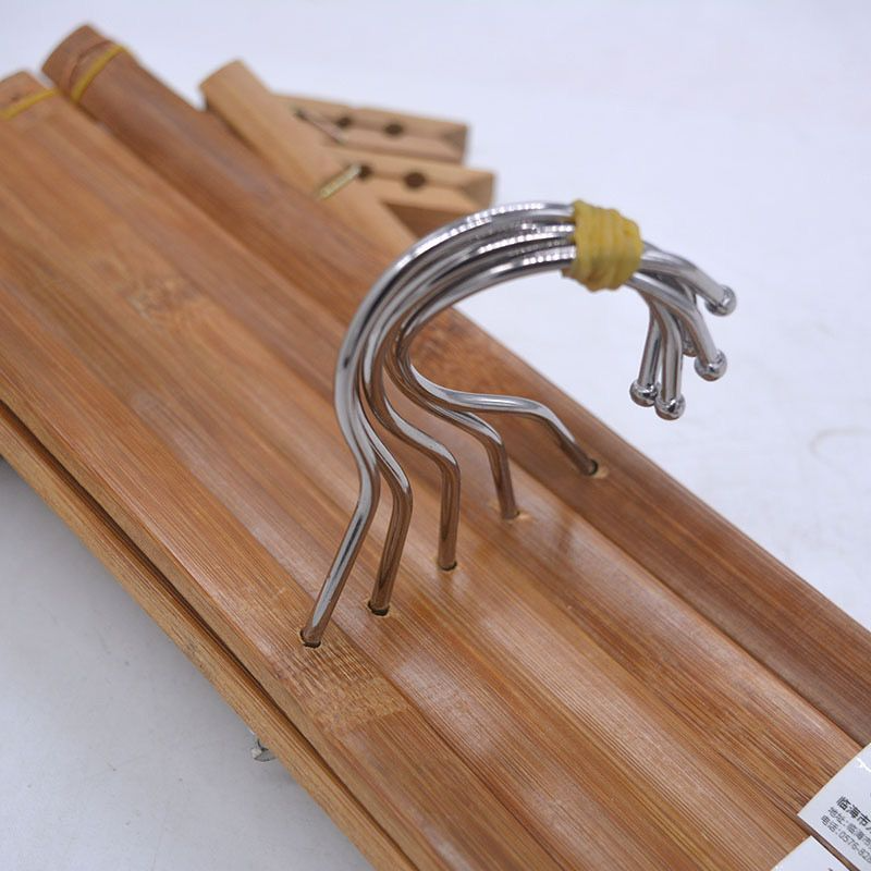 家用大号碳化竹裤架加厚夹子防虫防霉衣架床单晾晒折叠十字竹晒架,淘宝优惠券,粉丝福利购,淘宝优惠卷