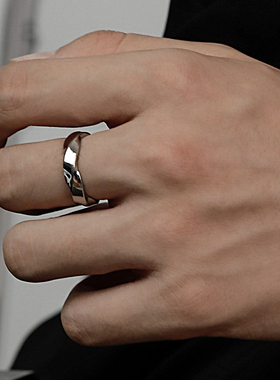 高街痞帅莫比乌斯钛钢男士指环