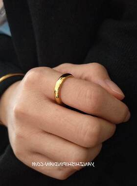 日韩冷淡风不掉色钛钢情侣戒指