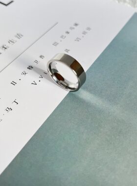 钛钢冷淡风不掉色情侣食指戒