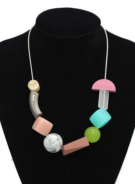 日韩魅力项饰春款时尚糖果色珠子