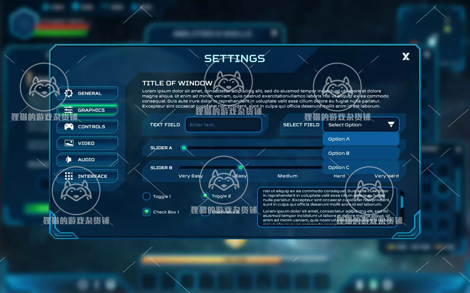 Unity Complete Sci-Fi GUI UI psd sources 1.1 包更 科幻UI界面 - 图2