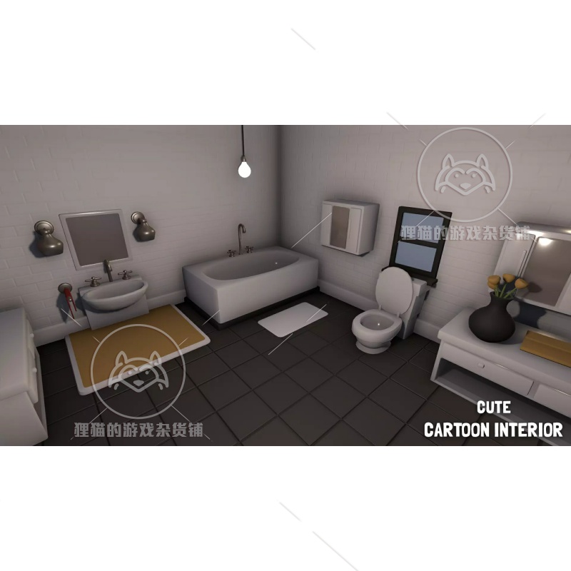 Unity Cute Cartoon Interior Pack可爱卡通室内场景 1.0-图1