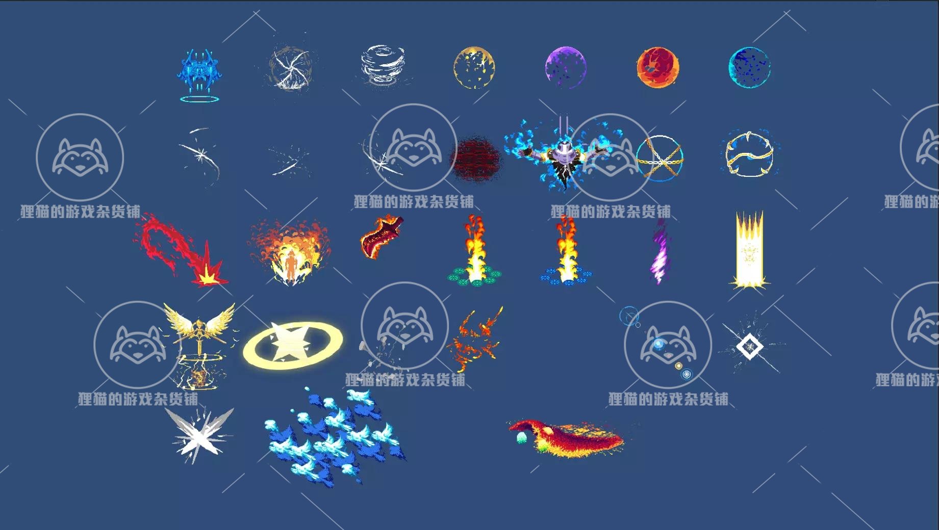 Unity 200+ Pixel Sprite Effects pack 1.0 包更新 像素技能特效 - 图0