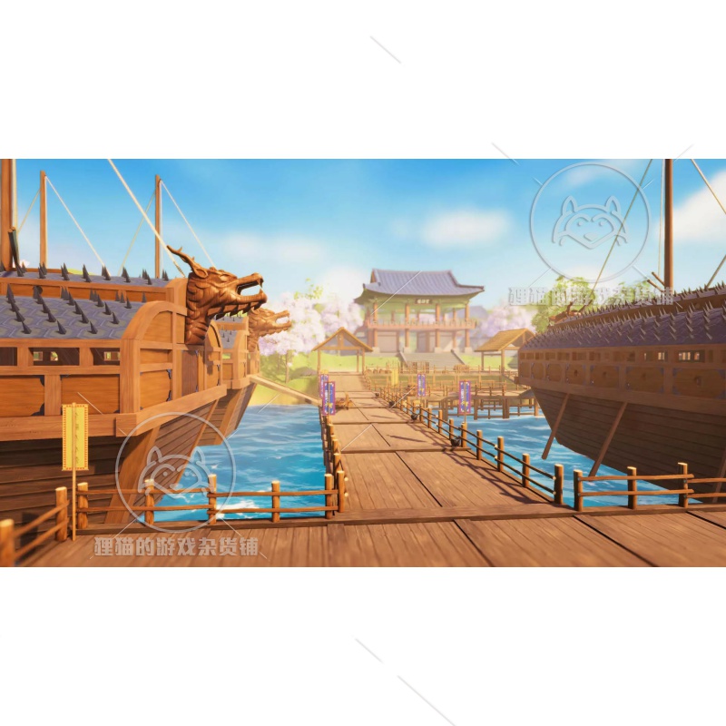 Unity The Turtle Ship 1.0.2 包更新 中国古代战船码头宫殿场景