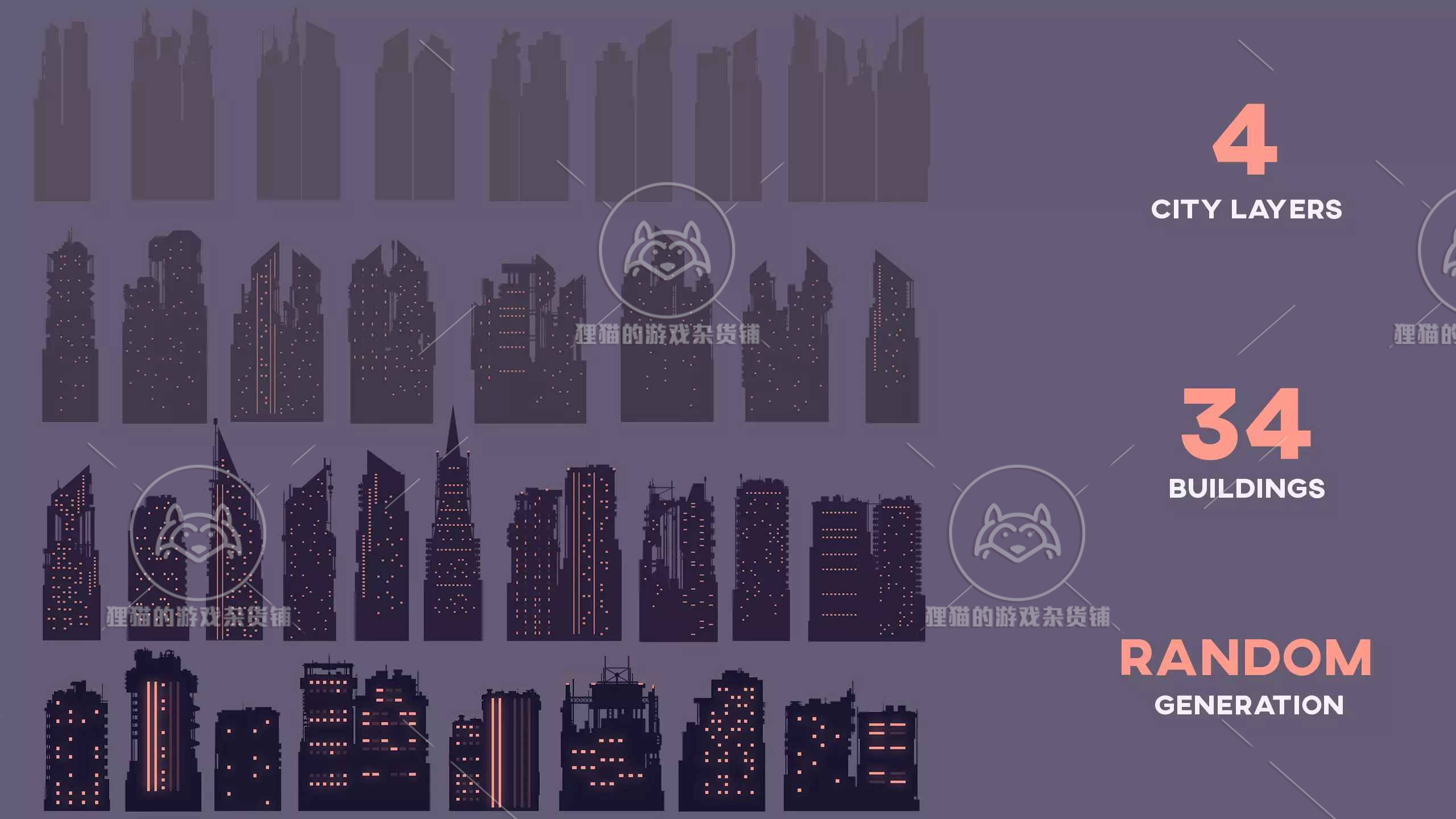 Unity Drive City 2D Cityscape 1.0 2D城市场景 - 图1