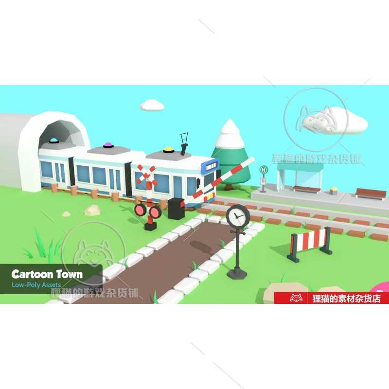 Unity Cartoon Town- Low Poly Assets 1.4.2低模卡通小镇资源-图1