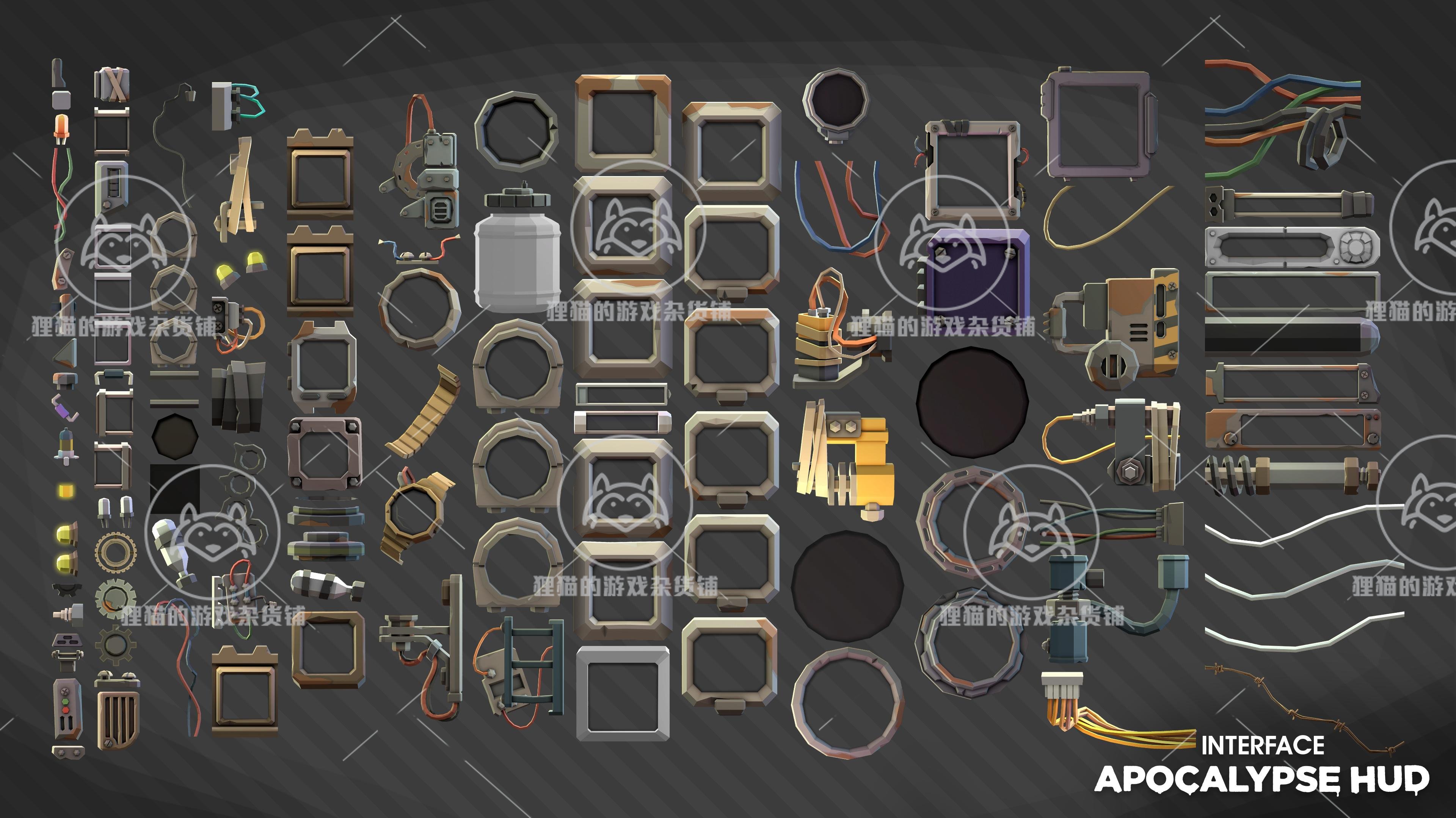 Unity Apocalypse HUD Synty INTERFACE GUI 1.0.1 包更 末日UI包 - 图3