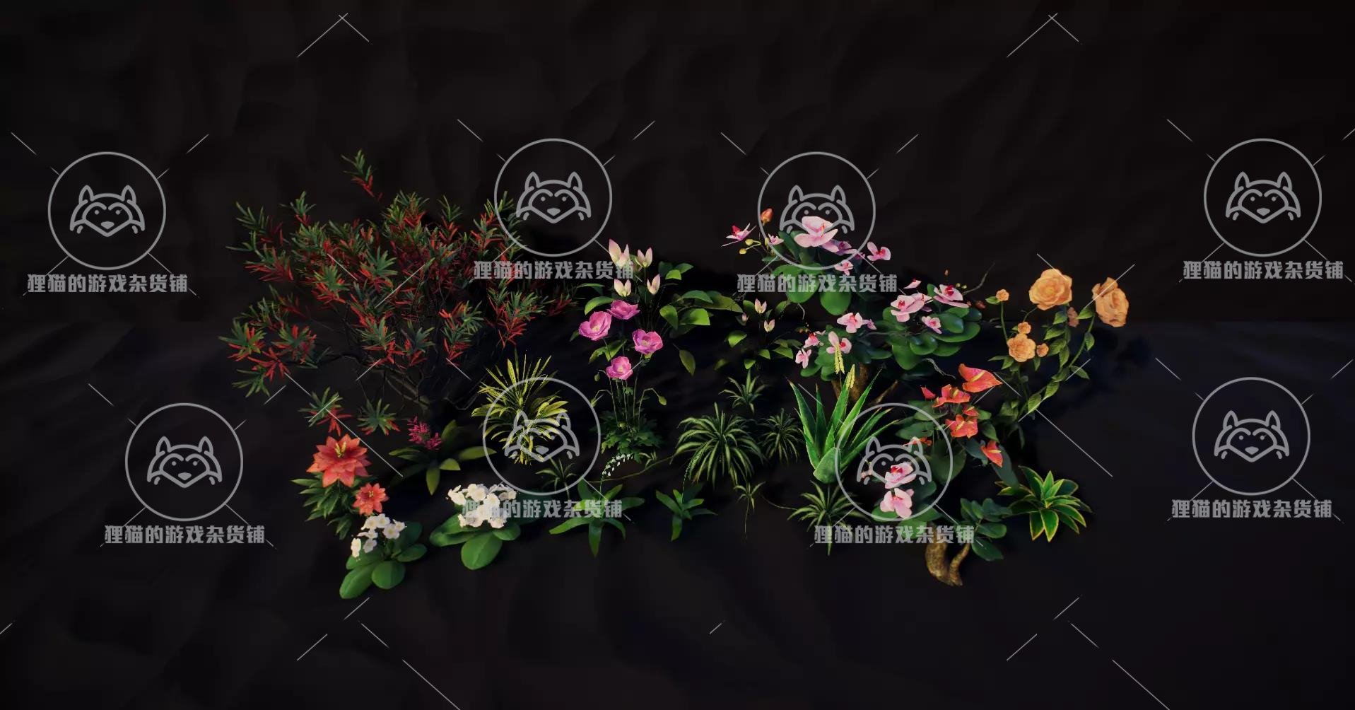 Unity PBR Flower 1.1.0包更新高质量花丛花朵鲜花模型-图3