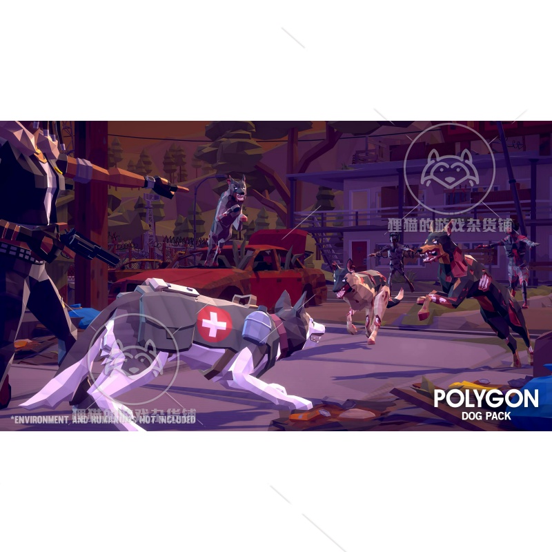 Unity Dog Pack Synty POLYGON Dog animations 1.0 低模狗模型 - 图3