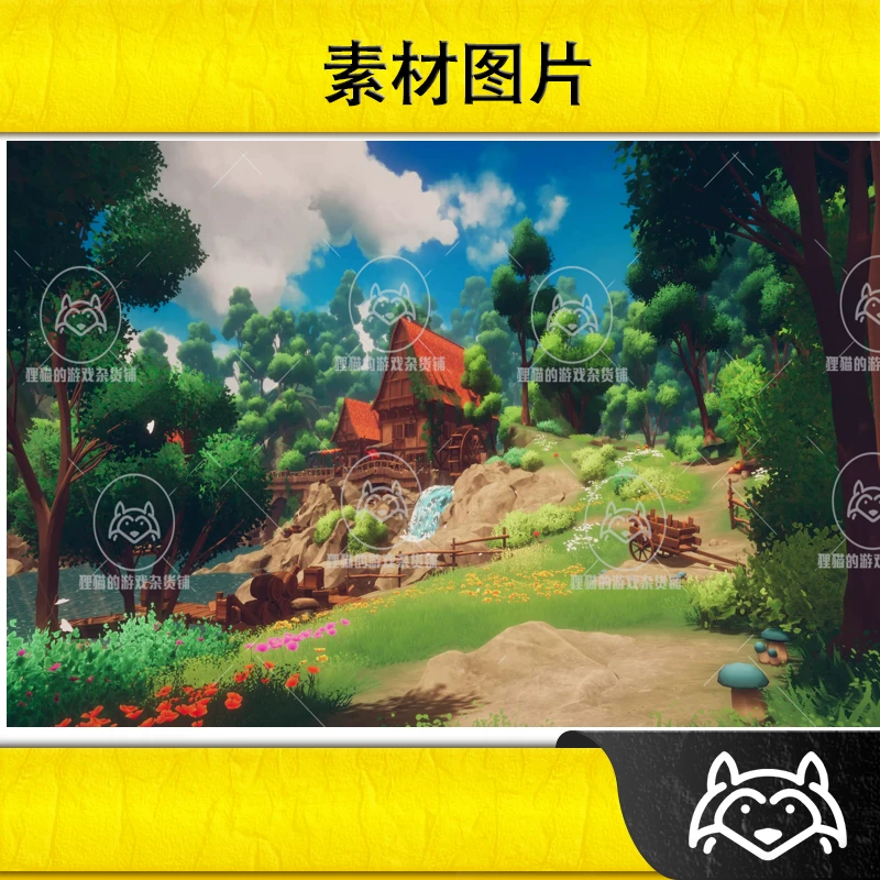 Unity Toon Enchanted Meadow 1.0 пакет обновления стилизованная естественная пейзажная сцена