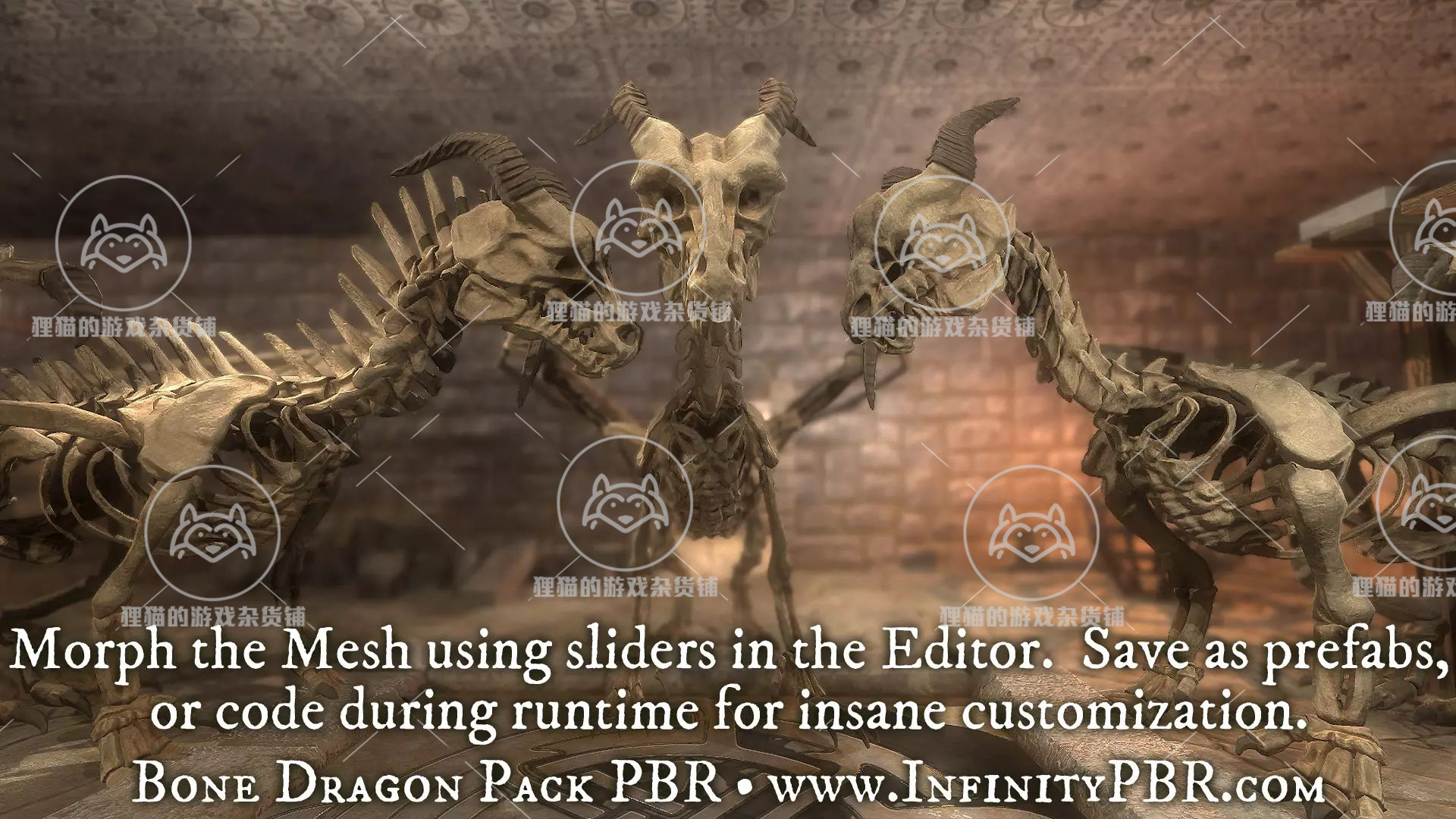 Unity Dragon Skeleton - Fantasy RPG 4.2 包更 死灵龙骨架模型 - 图1