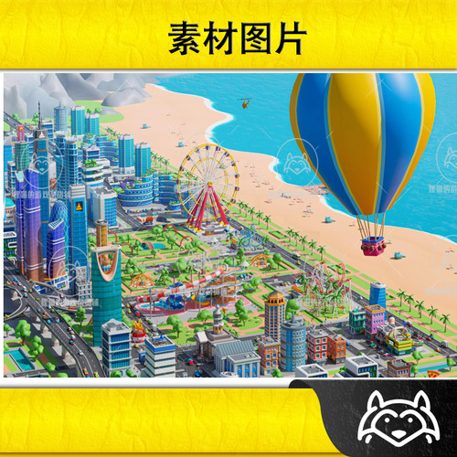 Unity Megacity Low Poly City 3D Models Pack 2.0 城市场景 - 图0