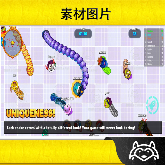 Unity Snake Warz Online Multiplayer Photon fusion 2 1.1.0