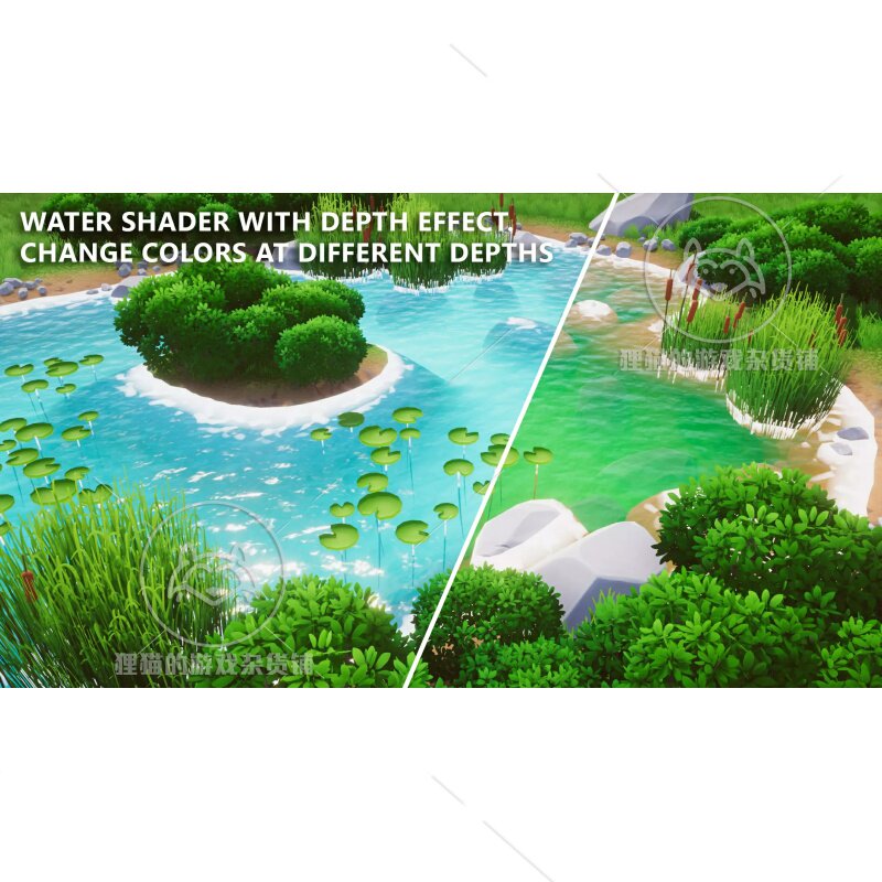 Unity Engine Nature Unity AZURE Nature 1.1.3包更新风格化自然场景素材包_虎窝淘