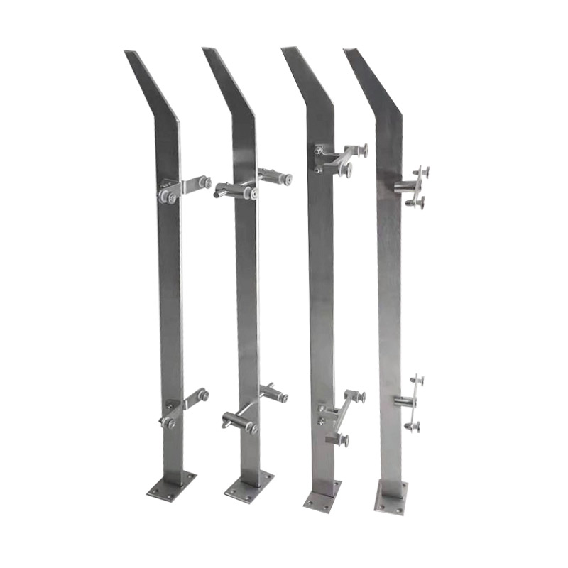 非标定制不锈钢工程扶手商场立柱玻璃栏杆家用阳台护栏围栏配件-图2