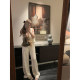 NSSCOLLECTION Gilt ແລະ trousers ເຈາະຮ້ອນ
