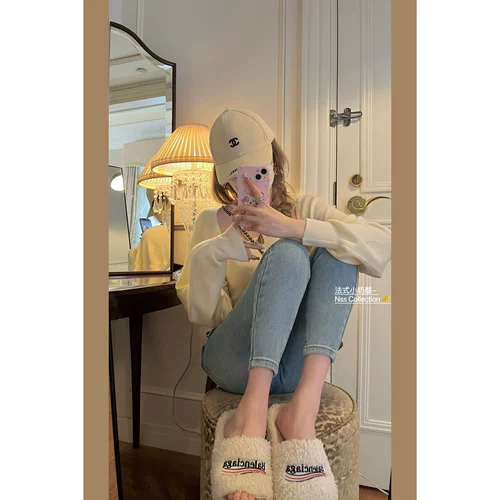 Коллекция NSS B в маленькие птичьи брюки!Гигант в маленьких штанах с ногами, высокая талия, тонкие джинсы с тонкими девятью.