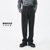 WAOOO trendy brand coat woolen straight trousers