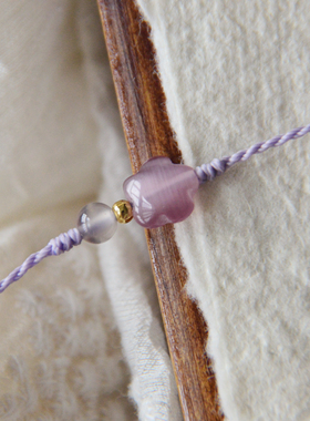 好温柔的猫眼石星星小手绳