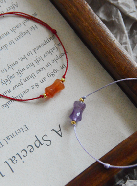 可爱天然小竹节学生手链