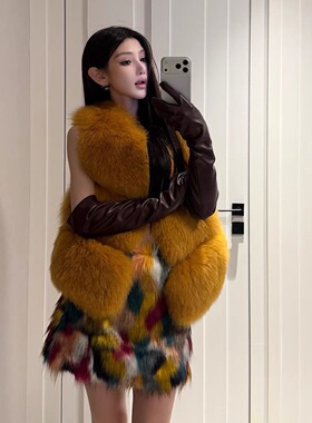 黑色软pu皮长手套明星网红杂志写真拍照高级感千金名媛风时髦配饰