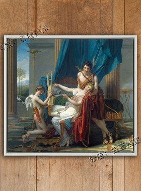 萨福和菲昂 Sappho and Phaon 法翁 赛福 david 希腊女诗人 油画