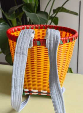 背篓塑料藤背篼家用成人采摘赶集买菜抛绣球采茶收纳整理背筐