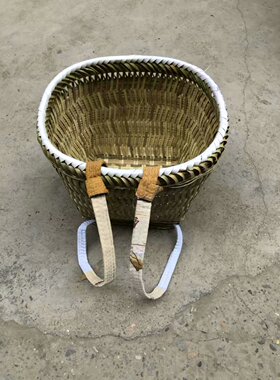 木槿竹背篓竹编背篓收纳筐采摘