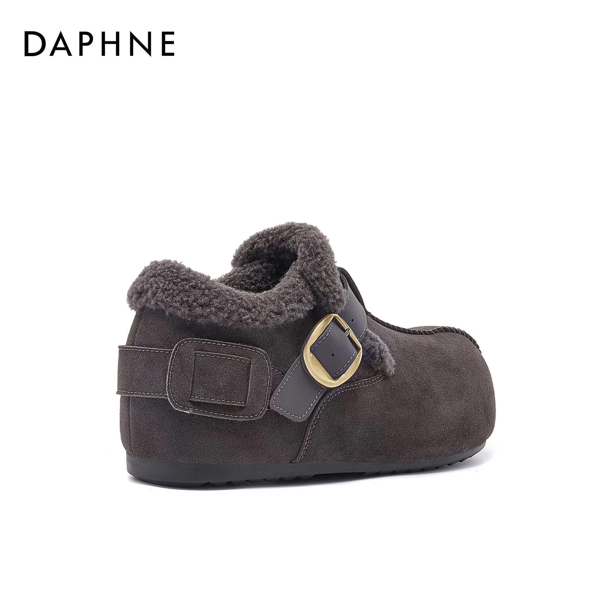 达芙妮厚底内增高加绒保暖全包勃肯鞋女2026新款复古一脚蹬毛毛鞋,淘宝优惠券,粉丝福利购,淘宝优惠卷