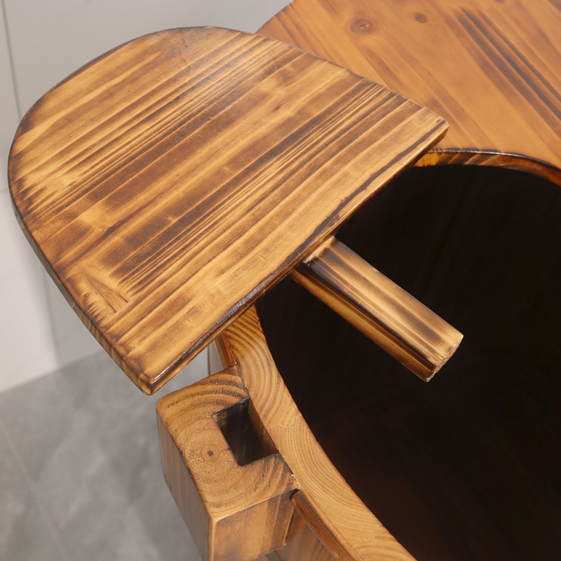 美容院加高不占地泡澡木桶浴桶浴缸加厚成人家用实木桶全身熏蒸桶 - 图1