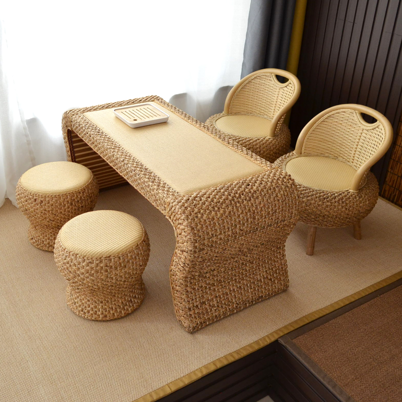 藤编阳台桌椅组合禅意泡茶台小户型家用休闲简约功夫茶几茶艺桌子,淘宝优惠券,粉丝福利购,淘宝优惠卷