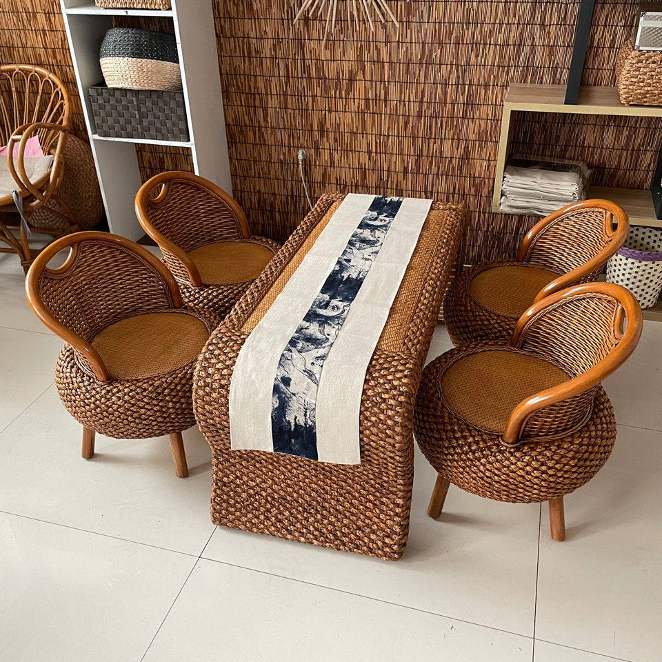 藤编阳台桌椅组合禅意泡茶台小户型家用休闲简约功夫茶几茶艺桌子,淘宝优惠券,粉丝福利购,淘宝优惠卷