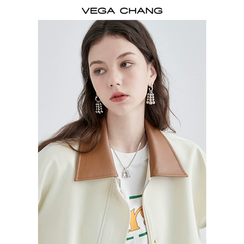 Полиуретановая осенняя дизайнерская куртка, изысканный стиль, коллекция 2023, в корейском стиле, тренд сезона