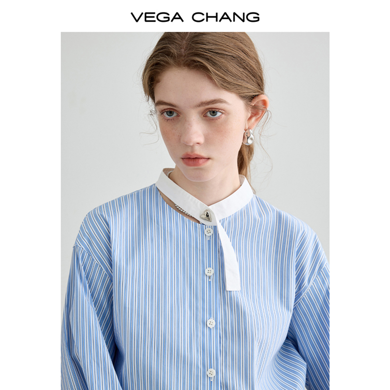 8.16上新【少女梦工厂】单菁致可爱条纹衬衫