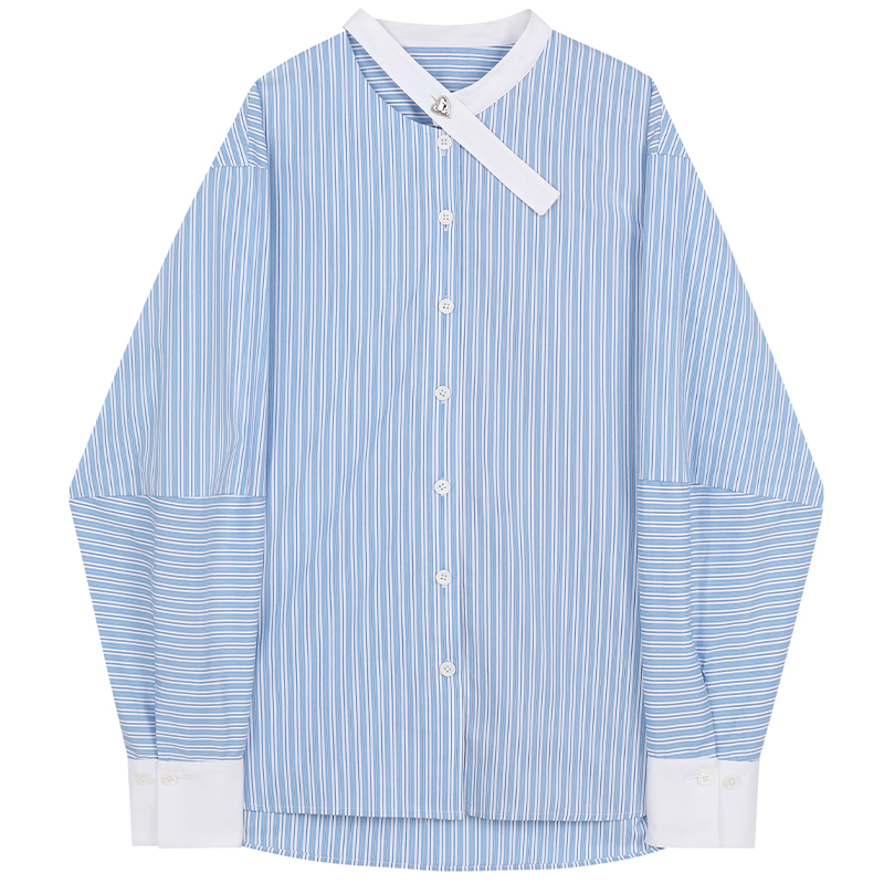 8.16上新【少女梦工厂】单菁致可爱条纹衬衫