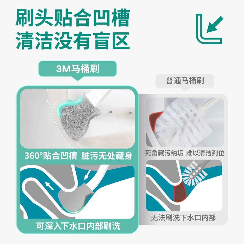 Scotch disposable toilet brush long-lasting toilet cleaning brush
