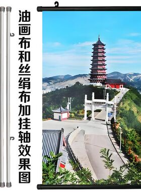 文昌塔书房办公室装饰油画卷轴画