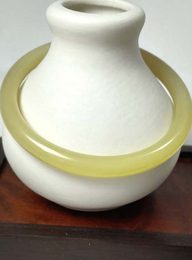 和田玉57mm圈口手镯细条叮当镯