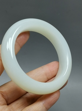 天然和田玉羊脂玉手镯56mm圈口