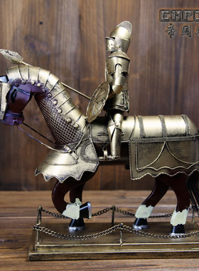 工艺武士模型复古怀旧风软装摆件