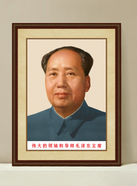 毛主席像墙画客厅挂画伟人头像画像毛泽东海报办公室毛爷爷装饰画