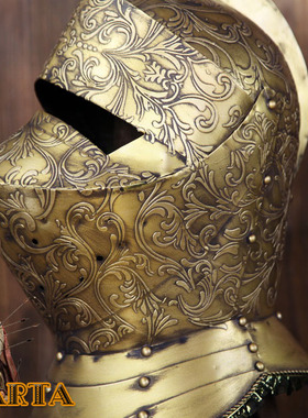 仿古风武士头盔软装金属摆饰品