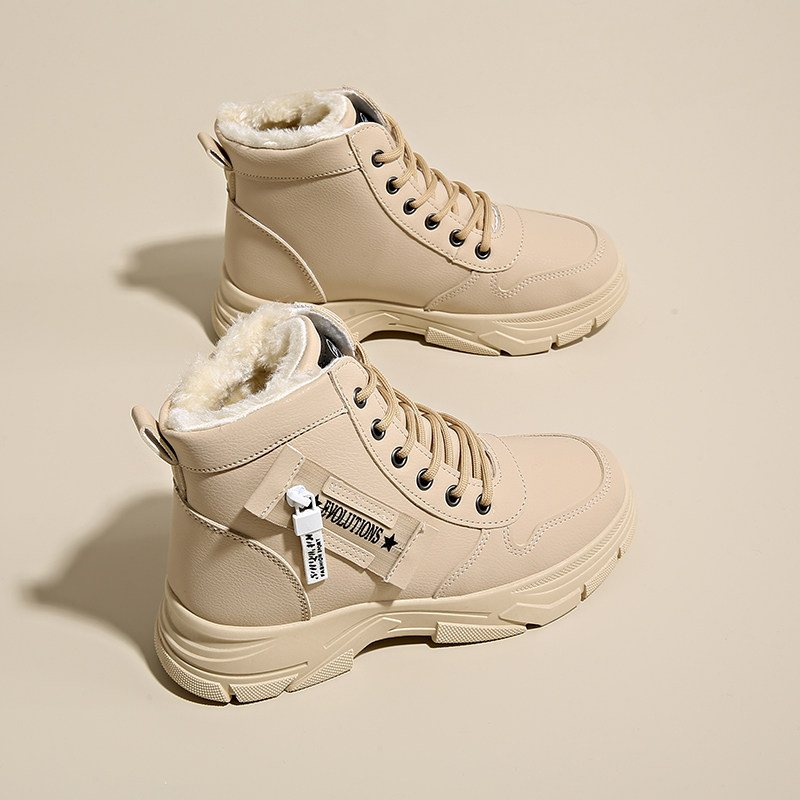 大码女鞋41一43马丁靴冬季新款保暖棉鞋加绒加厚高帮雪地靴,淘宝优惠券,粉丝福利购,淘宝优惠卷