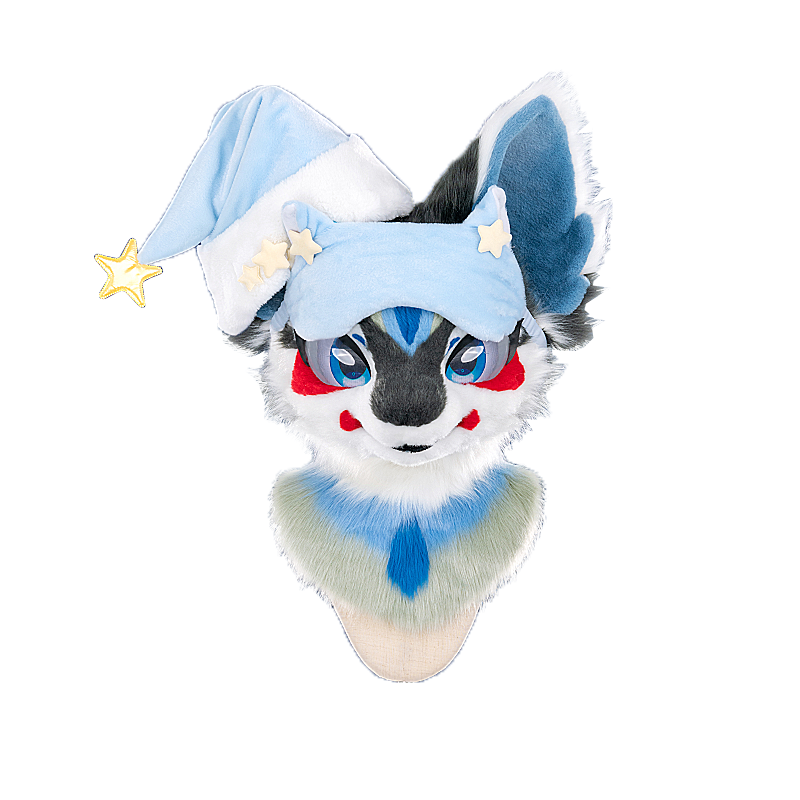 【触手猫 现货】福瑞睡眠套装 星星睡帽 萌系眼罩furry配件,淘宝优惠券,粉丝福利购,淘宝优惠卷