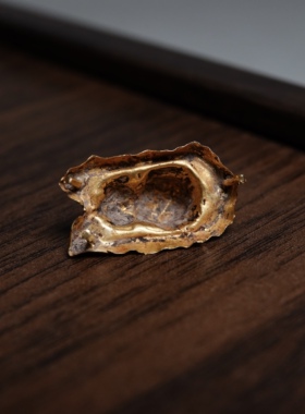原生态千年老金雪狮全品文玩纯手工DIY包镶随身配饰收藏一图一物
