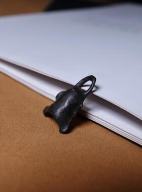 千年老天铁托甲铃铛挂件大磨损原生态文玩念珠侧挂吊坠一图一物