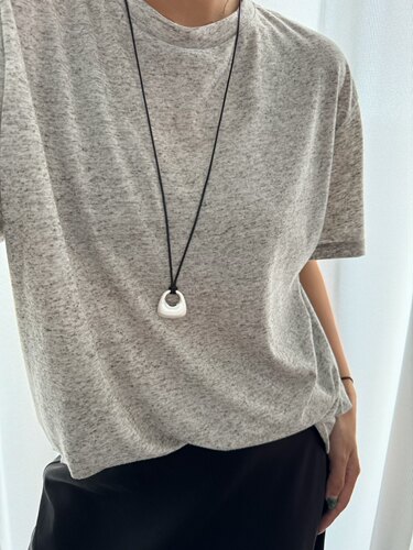 SAMPAN小众设计感黑绳立体包包造型毛衣链可调节项链复古百搭长链 - 图0