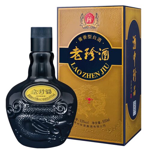 【2021年份】贵州珍酒老珍酒53度整箱500ml*6瓶酱香型纯粮食白酒 - 图0